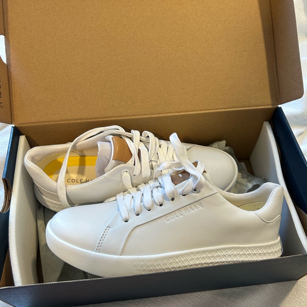 Cole Haan Women’s White Lace-Up Sneakers
